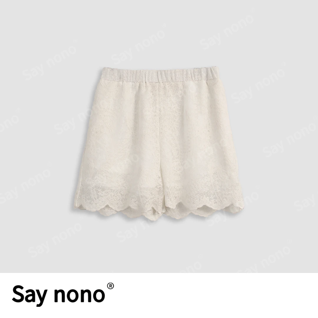 懒猫nono│Saynono 气质休闲花边短裤/XX25XD069