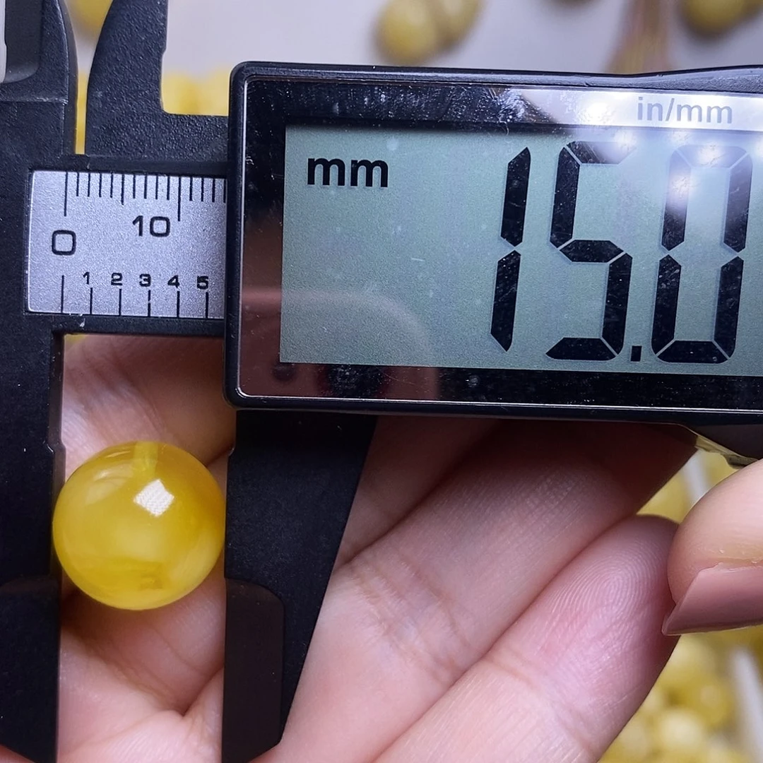 裸石琥珀未镶嵌蜜蜡圆珠