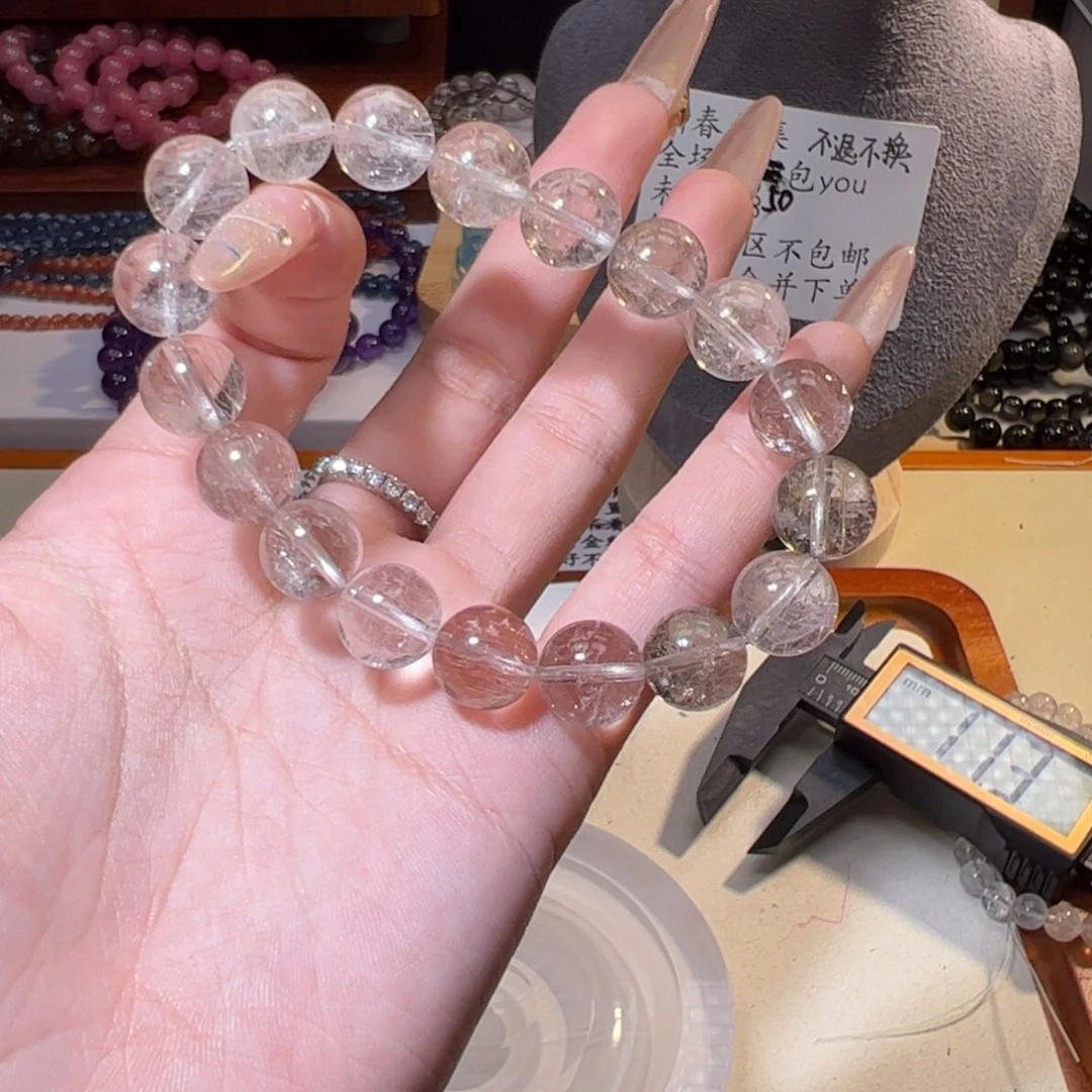 水晶手链合金透闪兔毛11+D009