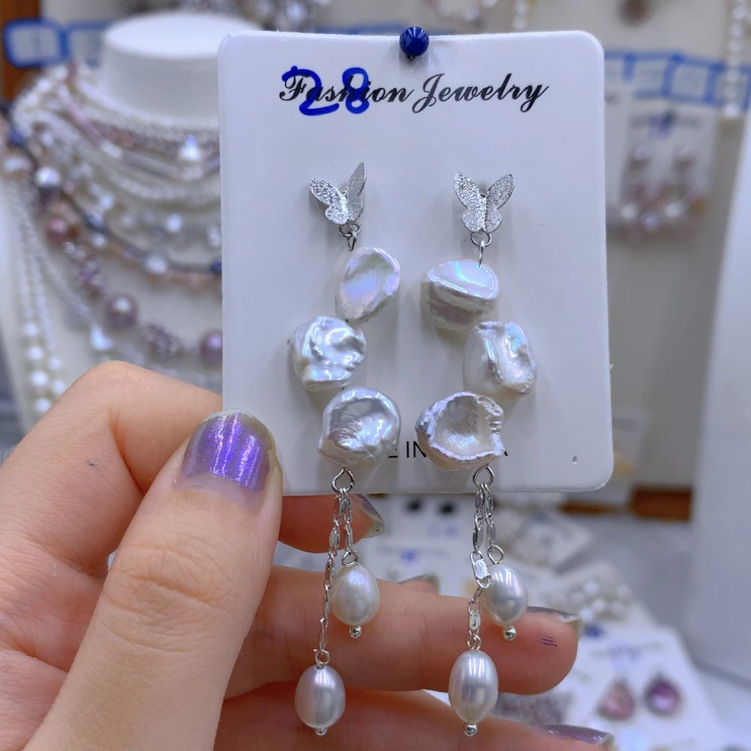 淡水珍珠颈饰银S925镶嵌