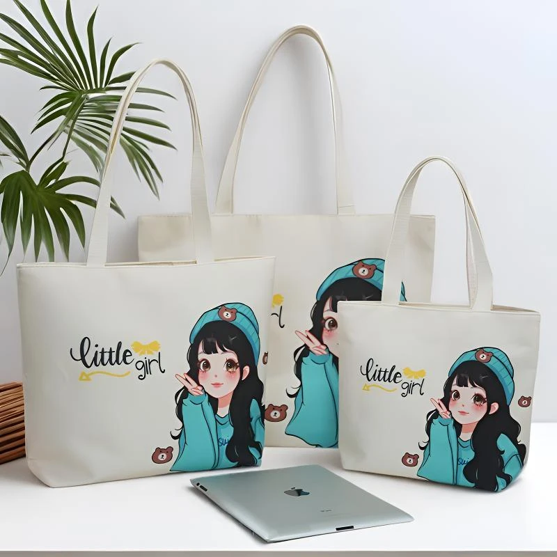 休闲百搭时尚大容量帆布包教师学生补习上班通勤妈咪大容量单肩包