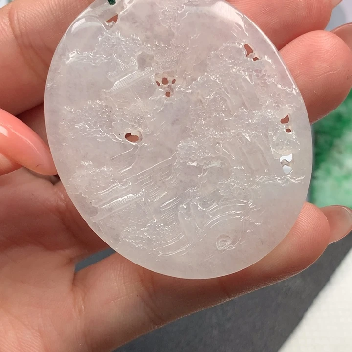 -***）翡翠未镶嵌颈饰翡翠