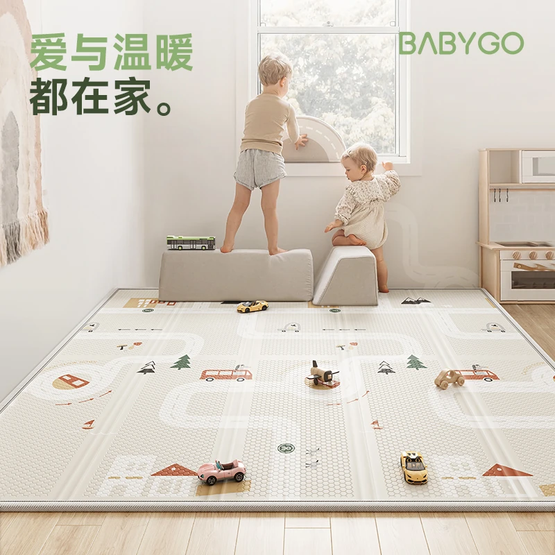 BABYGO便携XPE折叠垫爬行垫安全无味加厚爬爬垫防摔婴儿学步垫