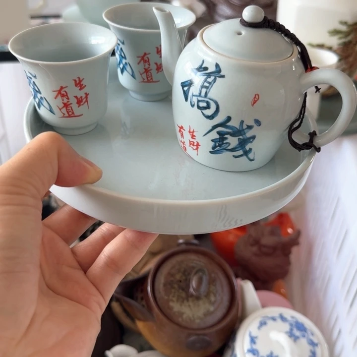 微瑕陶瓷茶具茶杯茶壶