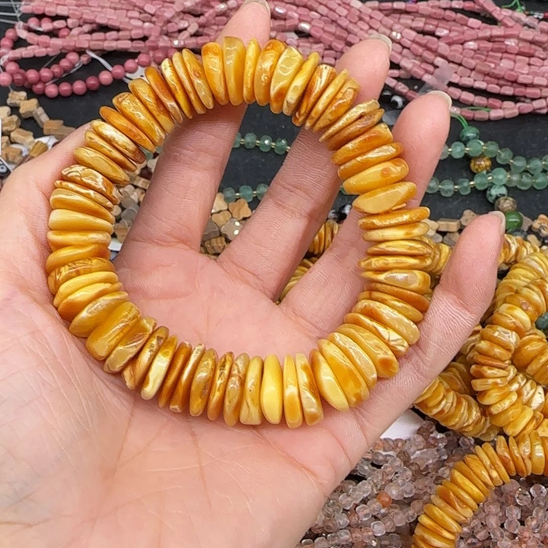 叶***子玛瑙/玉髓合金珠宝半成品蜜蜡单圈拍两64发一条