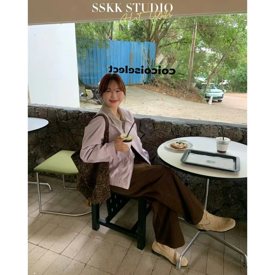 KMZY/KMZY山_山【美拉德系】微胖韩版美拉德复古咖色灯芯绒休闲裤女