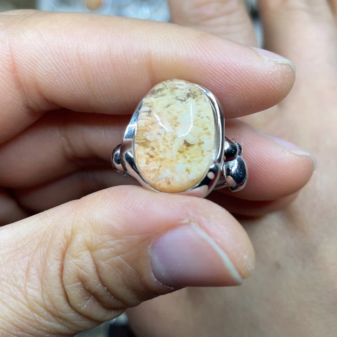 【闪购商品】银S925镶嵌珠宝半成品水晶戒指