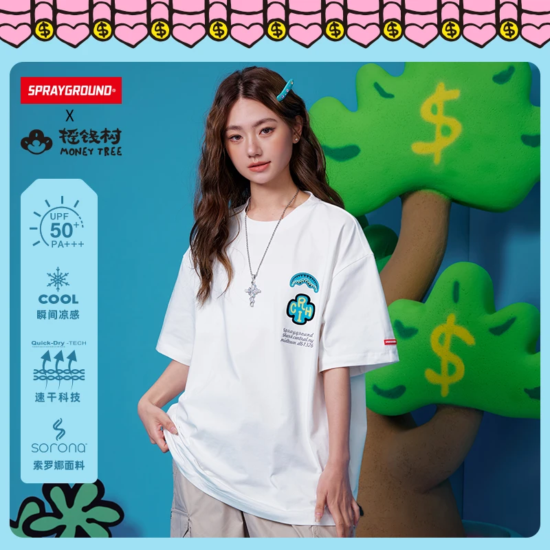 【摇钱树】SPRAYGROUND鲨鱼嘴短袖T恤凉感速干防晒抑菌JM WE120258