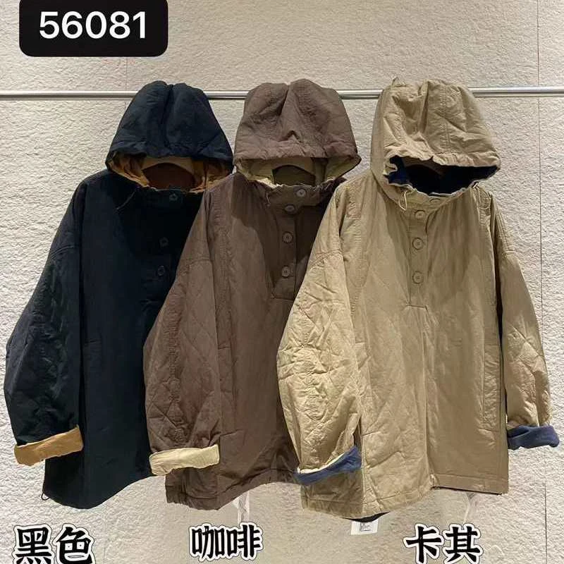 TY56081套头棉衣女韩版连帽休闲宽松大码纯棉洋气2025冬季新款潮