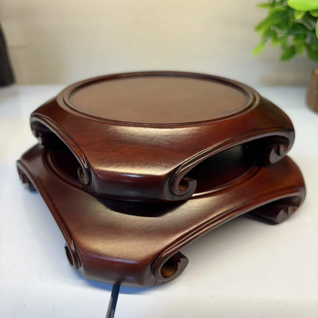 非洲酸枝木天圆地方底座壶垫杯托桌面摆件 尺寸