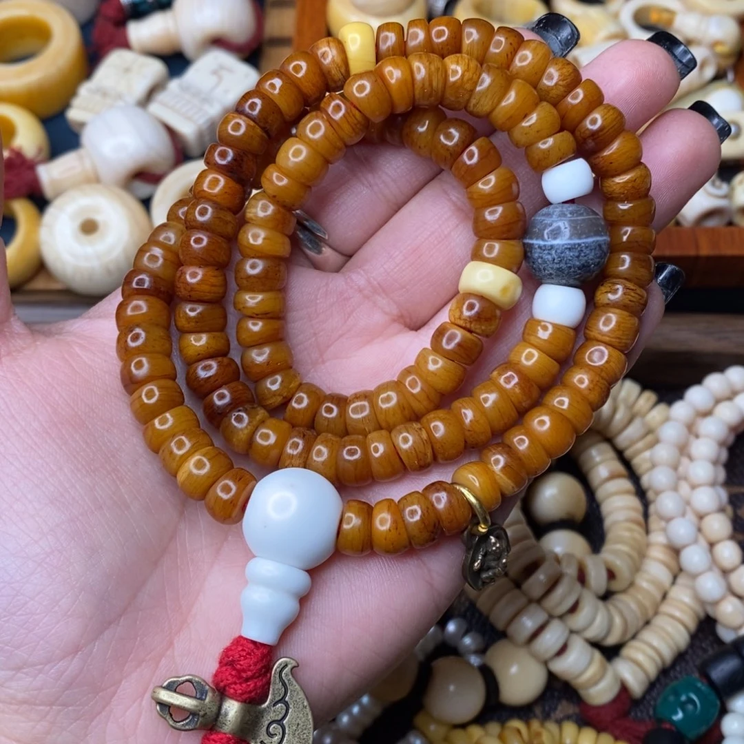 铜藏传文玩牛牛108一套