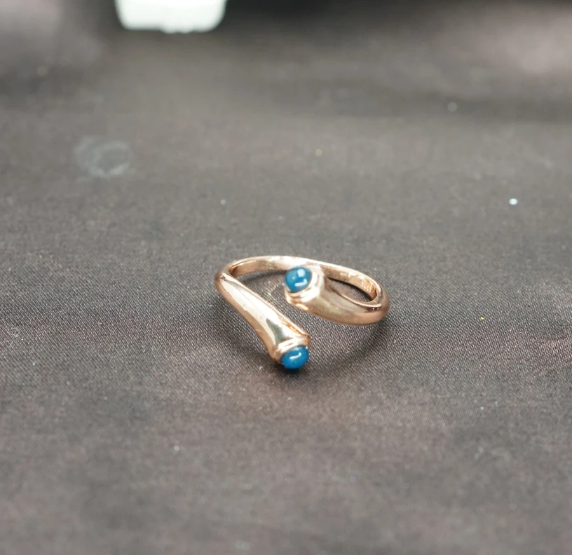 S925多米双珠戒指 CA021243