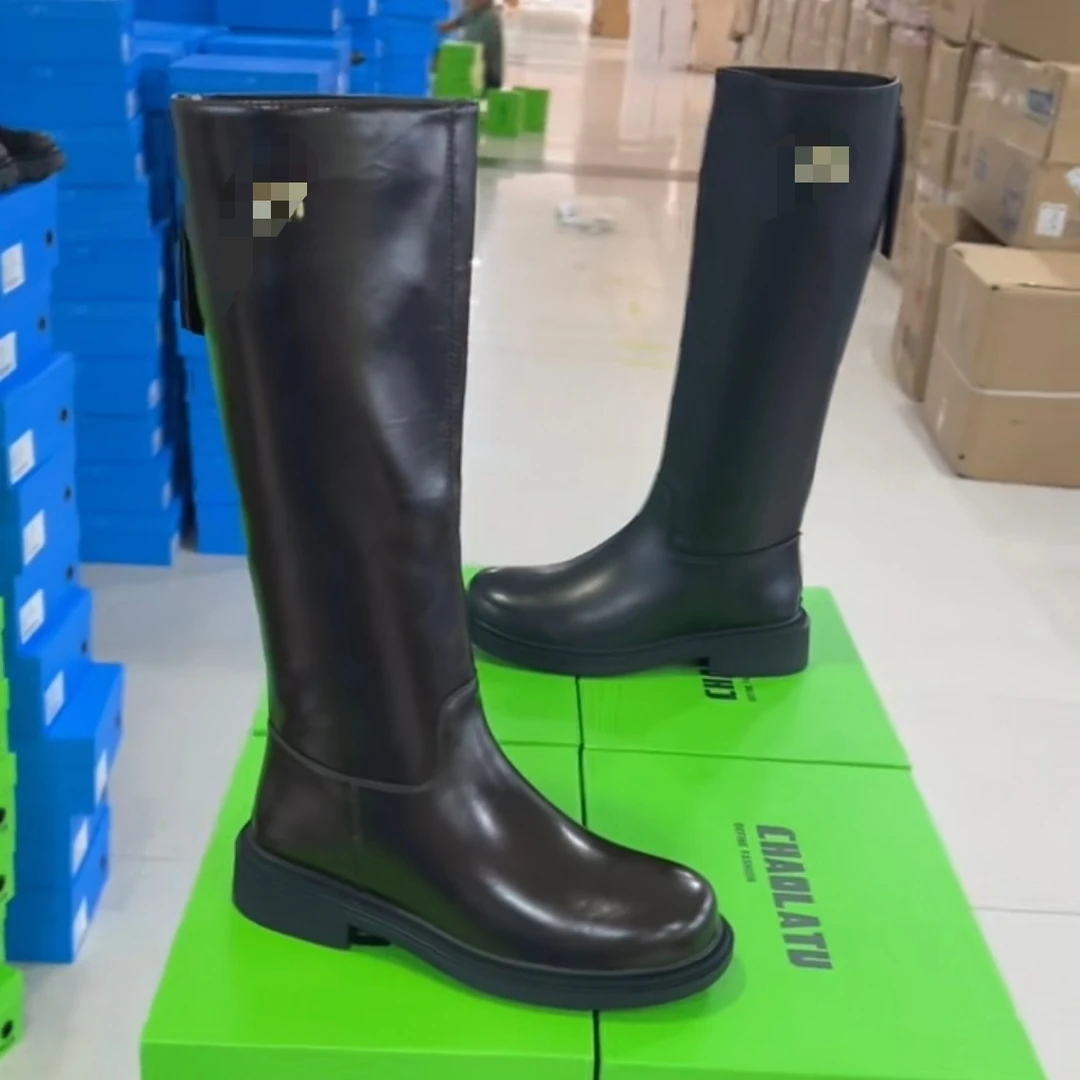 诗涵家 低跟加绒瘦瘦长靴655