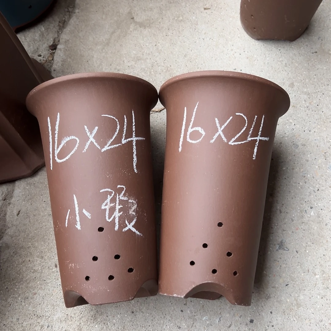 紫砂花盆宜兴紫砂花盆2只