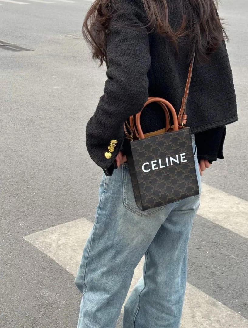 99新 Celine/思琳 蔚蓝/经典mini tote 小琴谱 北京