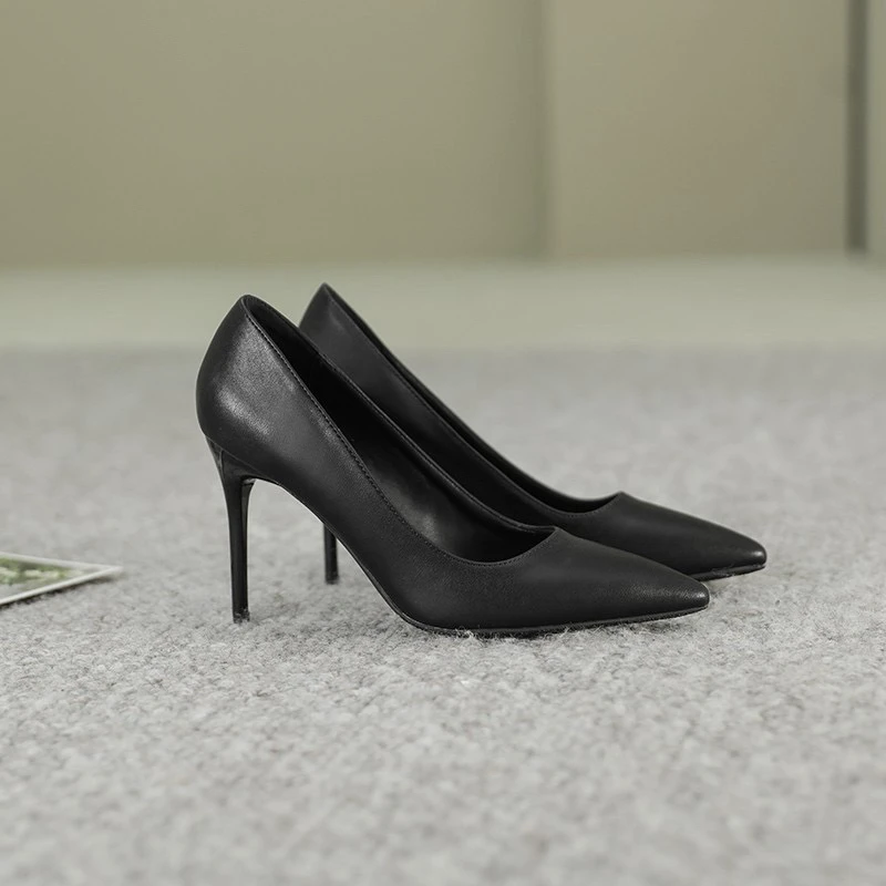 HJ6665春季法式7厘米高跟鞋女鞋细跟高跟鞋细跟气质尖头