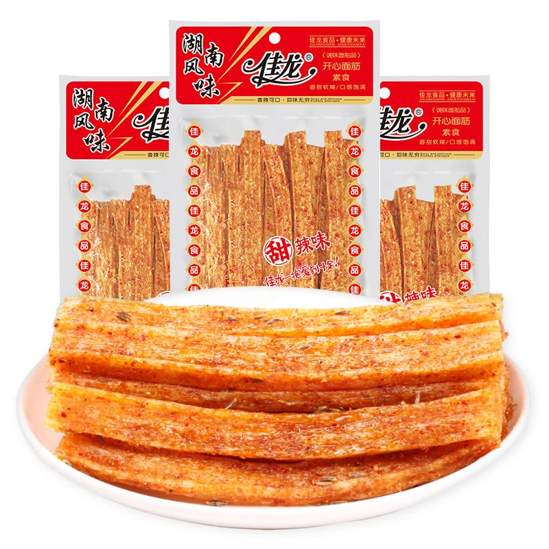佳龙102g大面筋*5包网红休闲办公麻辣零食经典辣条童年怀旧小吃