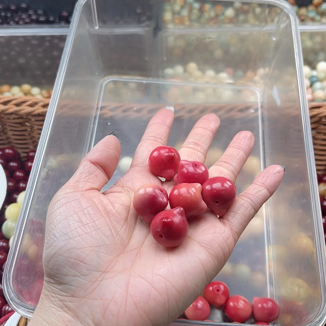 白玉菩提吊坠B/17mm/17颗锅底微瑕