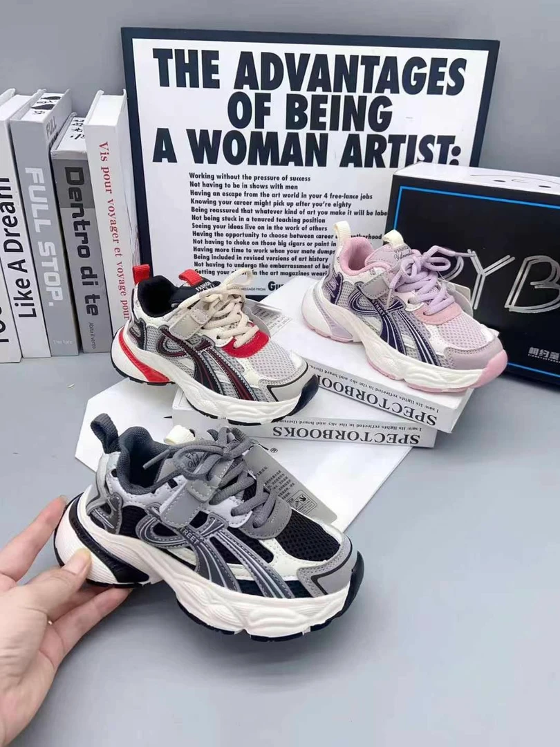 【嘉宝专属】001-199  科技扣儿童运动鞋 时尚透气跑步百搭