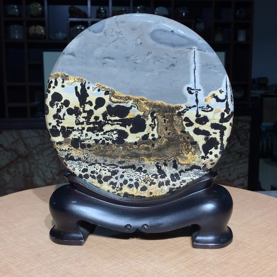 广西国画石摆件，观赏收藏