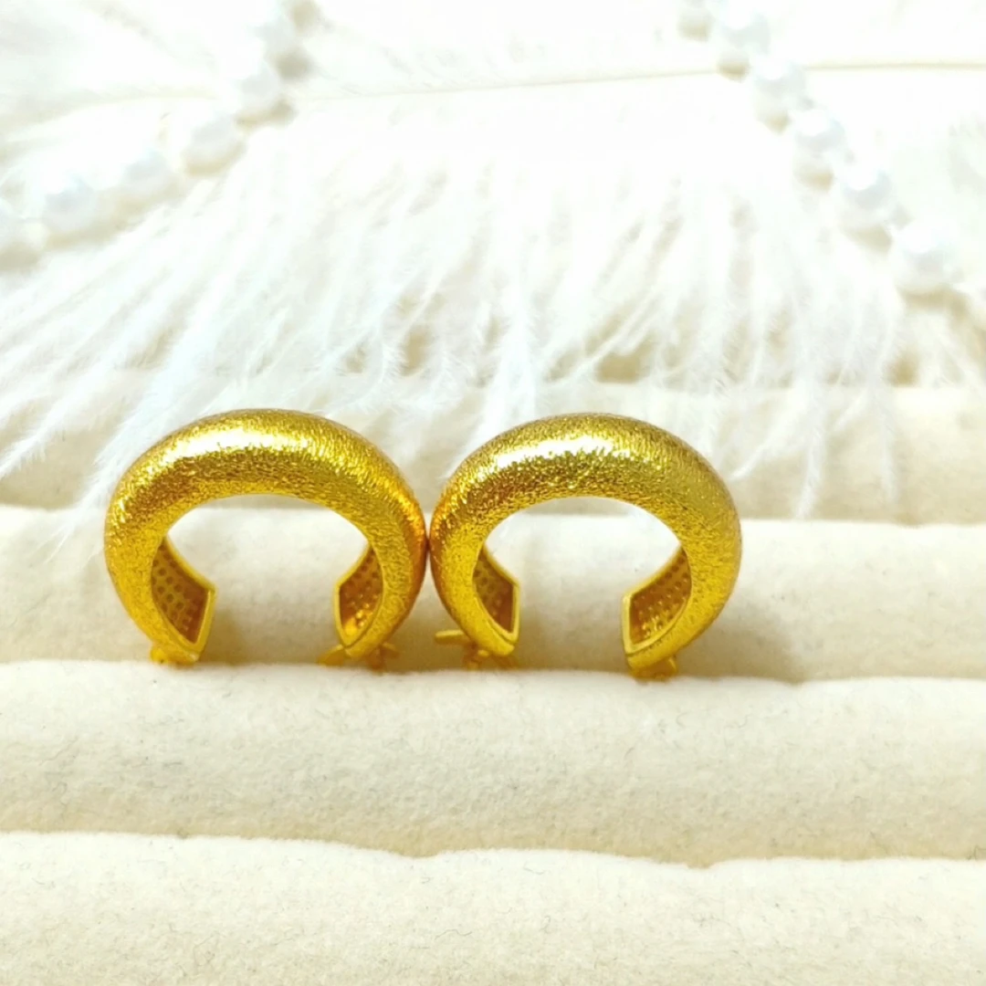 合金亚克力耳饰 古法气质圈圈耳环高级感百搭耳饰