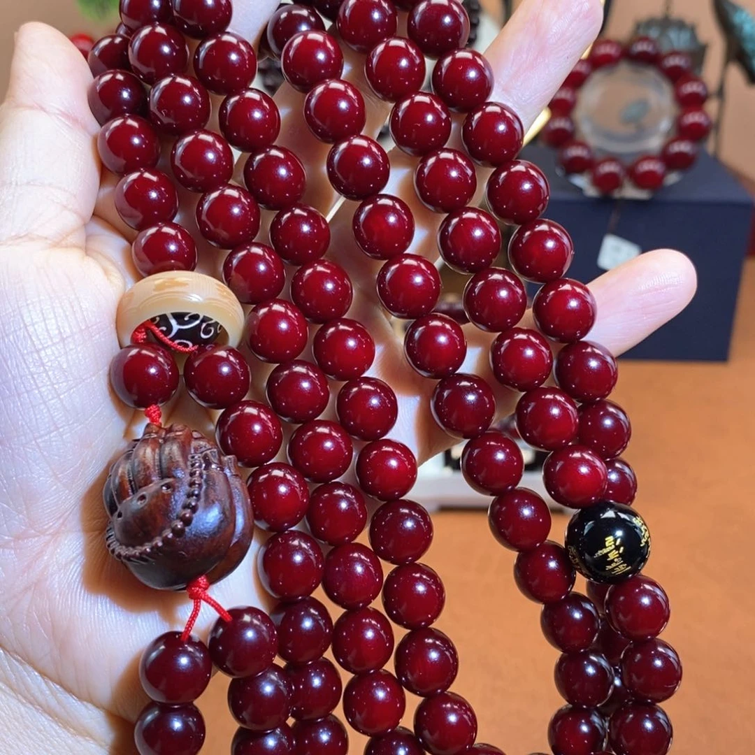 贝壳杉帝王血龙木1.0千年全透冰料顶品