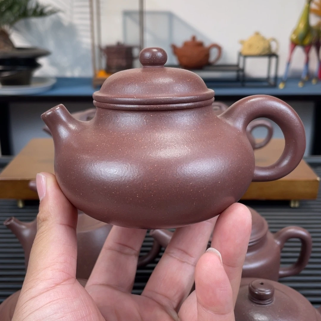 紫砂茶壶底槽青容天260cc