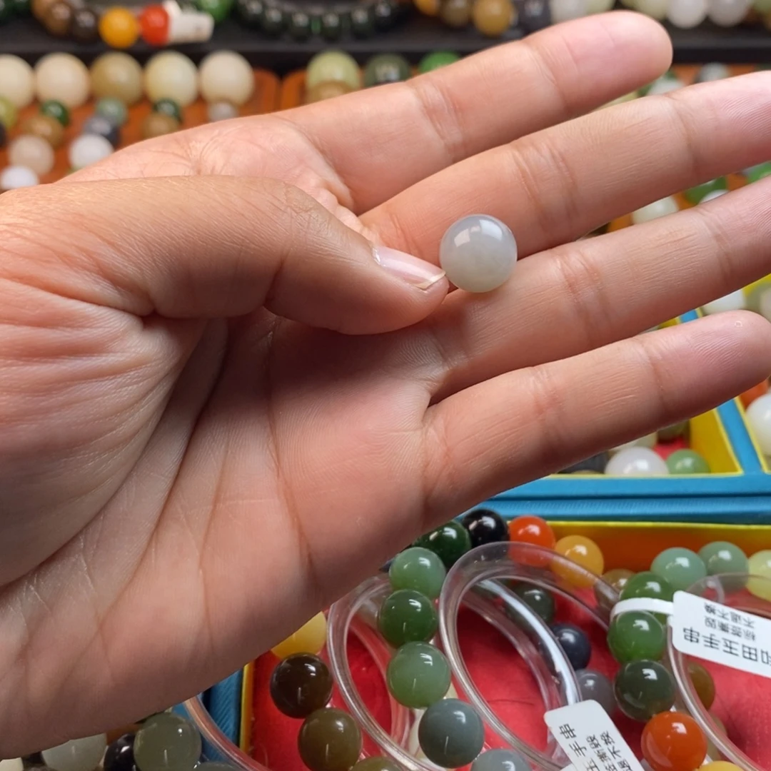 和田玉未镶嵌珠宝半成品卡12烟紫y