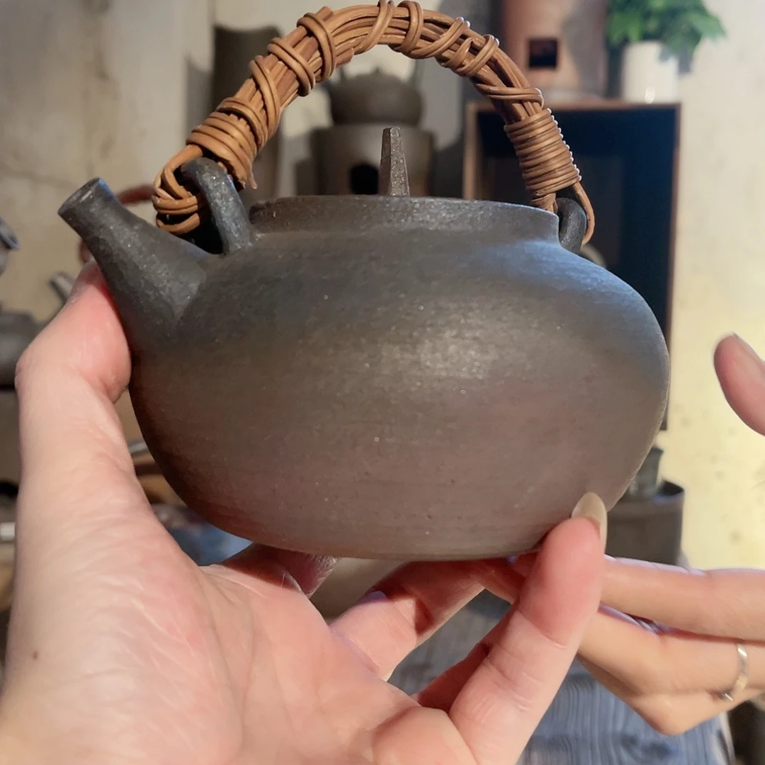 十*月柴烧全手工藤编提梁400cc容量