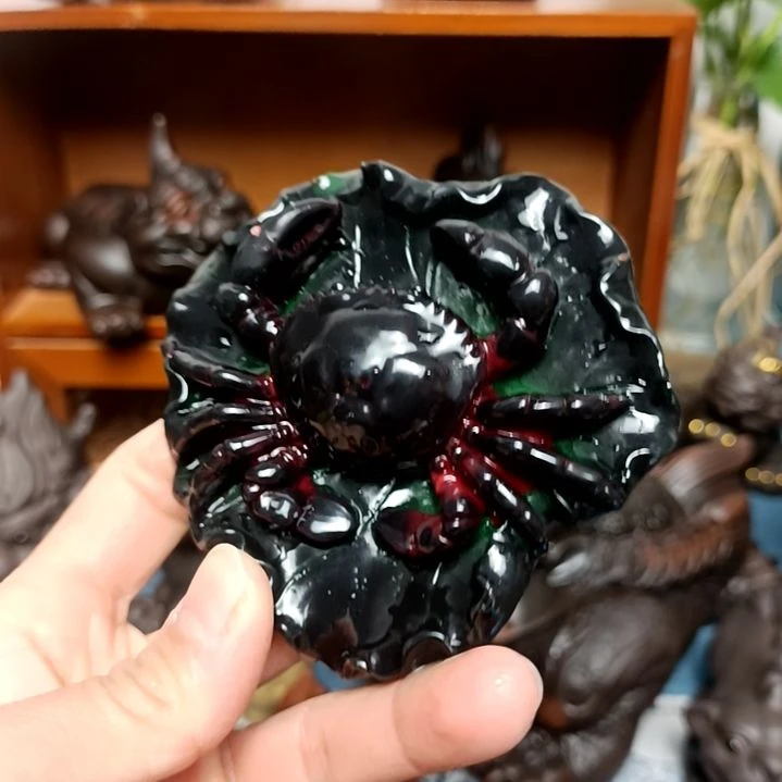 茶宠变色螃蟹茶宠摆件