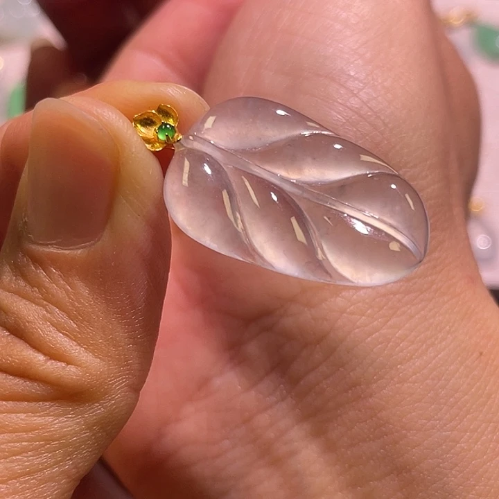 定制翡翠未镶嵌叶子