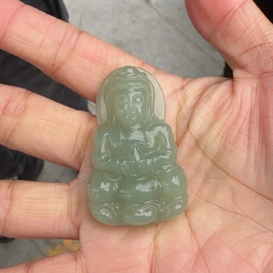 和田玉颈饰未镶嵌5.0冰晴观音