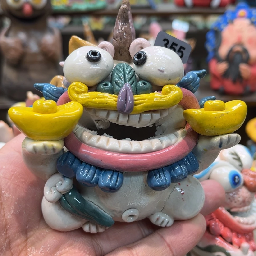 陶瓷纯手工抽象陶瓷摆件355