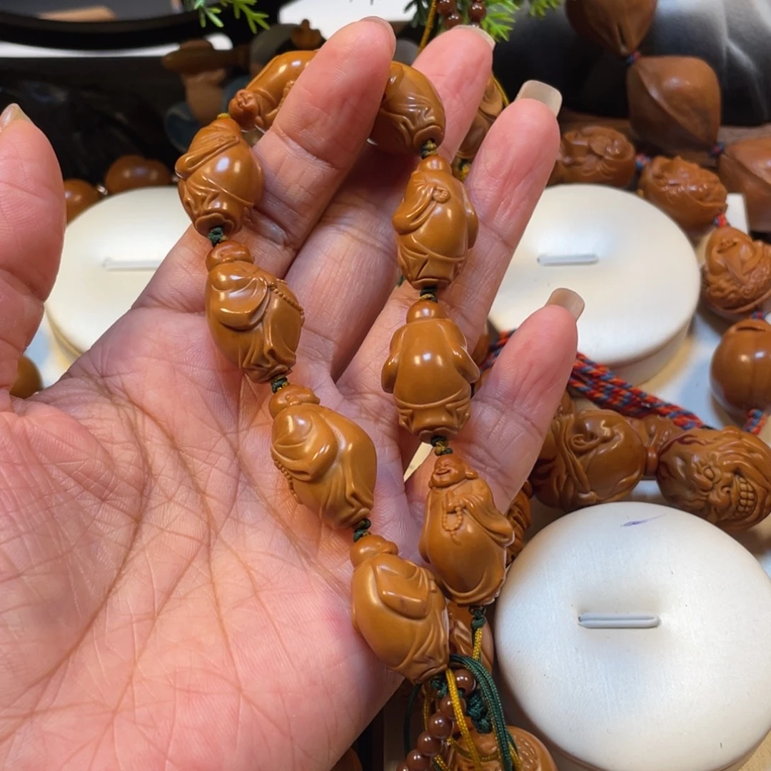 小自在弥勒橄榄核手串