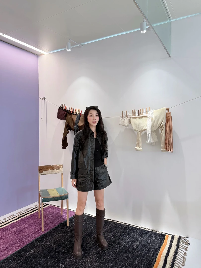 Hi TO Hi 设计师品牌 小众新款 亮感慵懒外套短裤套装