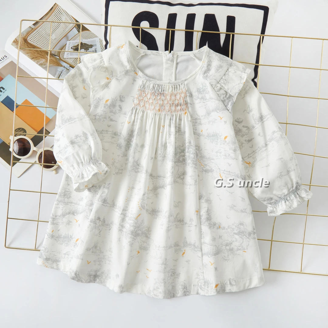 【墨香清染】Z032女童春款洋气森系连衣裙