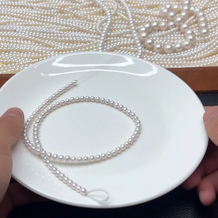 淡水珍珠银S925镶嵌天然珍珠项链15