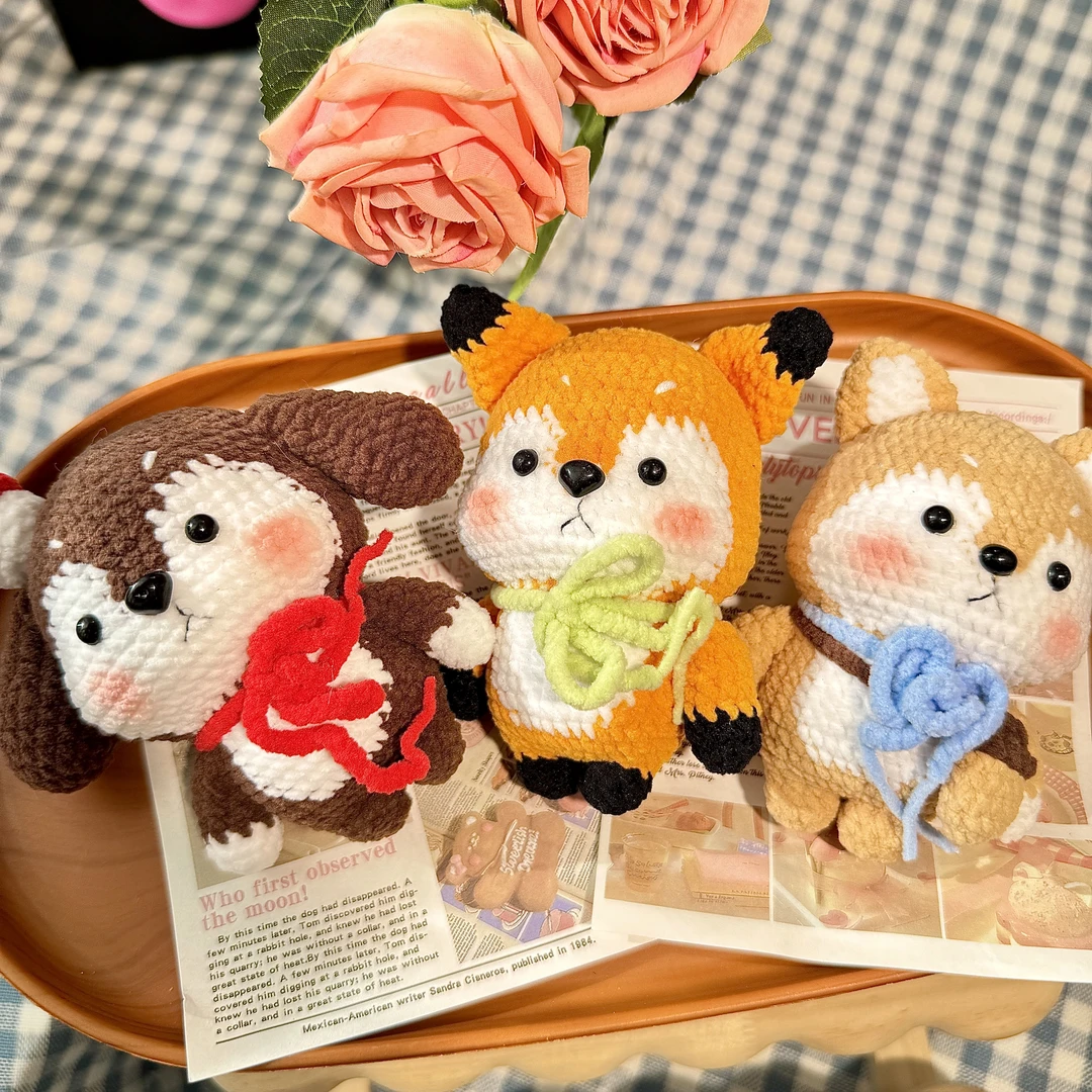 【文创好物】森林小动物包挂摆件非遗手工毛线钩织成品