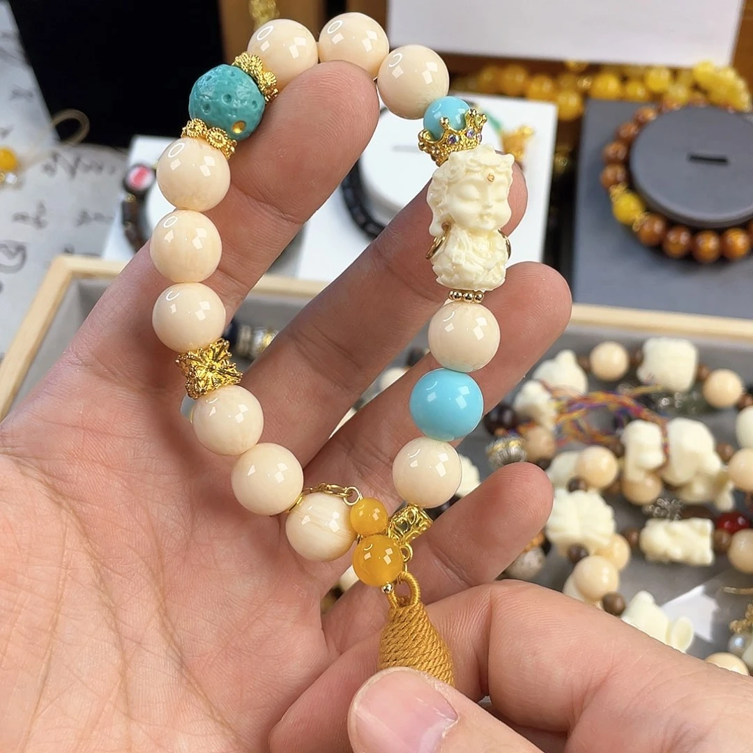 绿松石手饰银S925镀金镶嵌