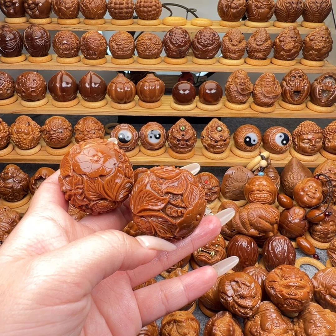 猫***荷手串/手链橄榄核荷花鱼