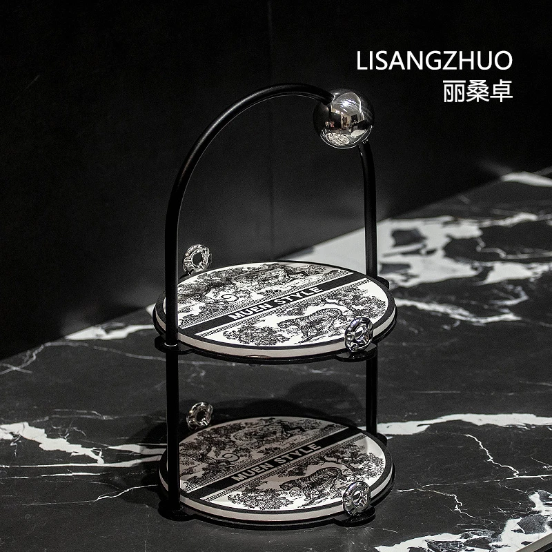 客厅桌面梳妆台收纳摆件轻奢法式电视柜玄关化妆品香薰家居装饰品