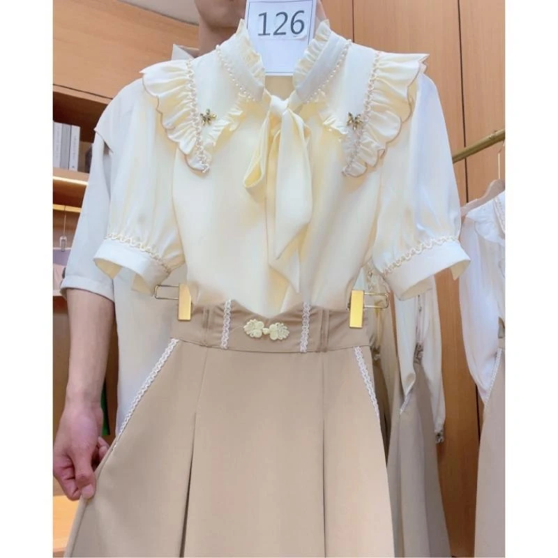 裙子夏装夏天洋气2025年夏季新款感荷叶边小个子套装女显瘦两件套