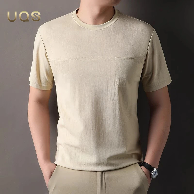 圆领男士夏季短袖休闲日常纯色简约大气百搭亲肤柔软舒适吸汗透气