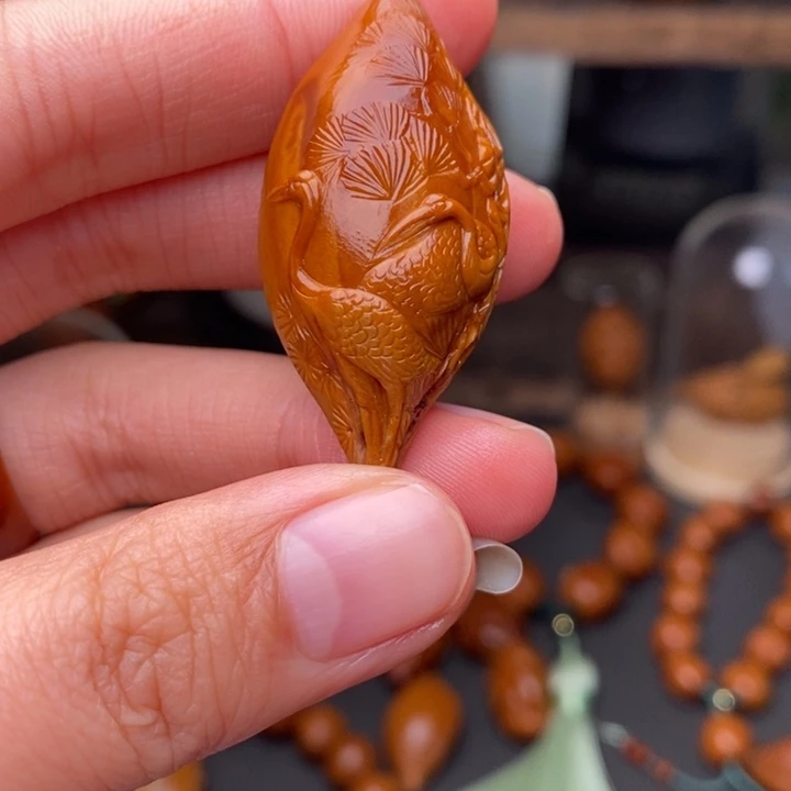 橄榄核手串/手链李*松鹤延年梅林核单颗