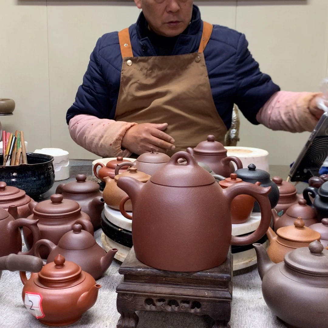 茶壶底槽青秦权430 C半手工制作