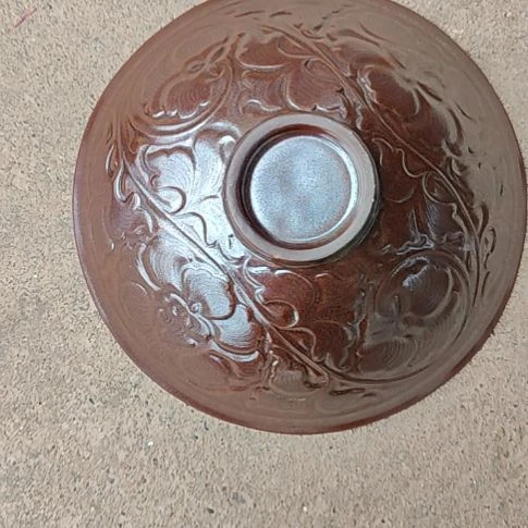 摆件缠枝牡丹大斗笠盏微瑕体验