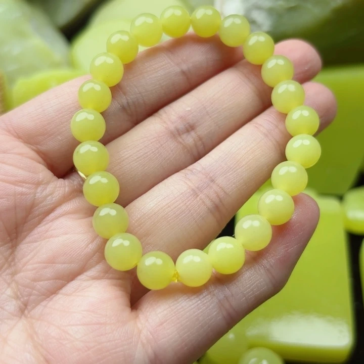 布新疆黄玉手串卡8