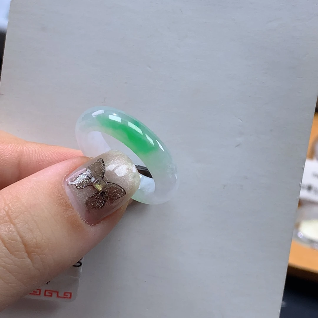 翡翠未镶嵌戒指13/14圈