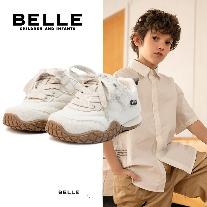 Y百丽童鞋春季新品男女中大童校园时尚运动百搭休闲跑鞋LC5124