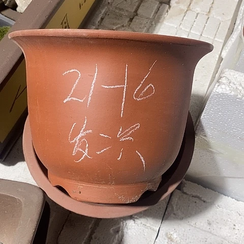 紫砂中国宜兴紫砂花盆，